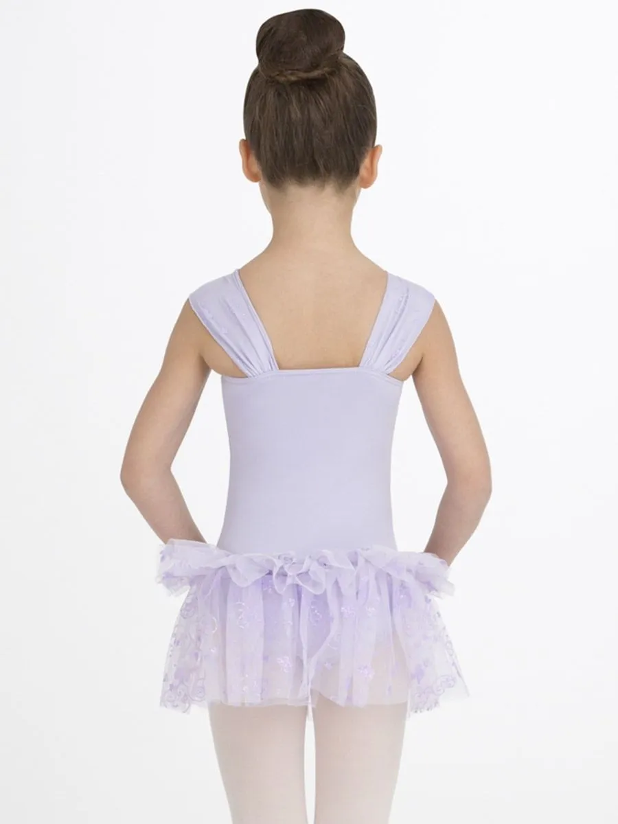 Ruched Strap Tutu Dance Dress for Girls, Child Size 10129C