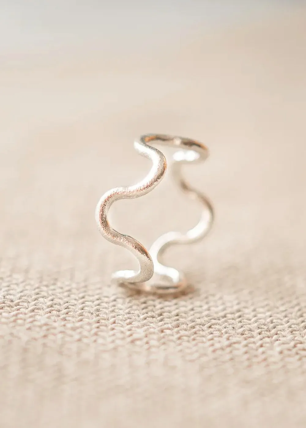 Sandy Ripple Sterling Silver Ring