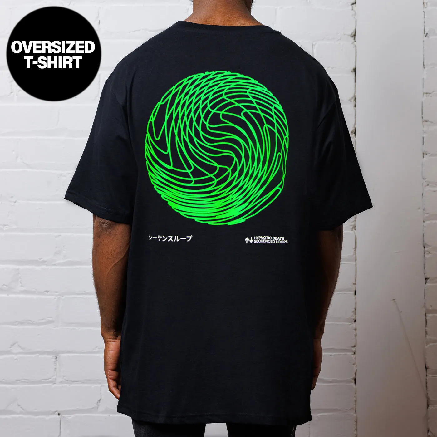 Sequence Sphere Back Print - Tshirt - Black