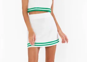 Serve Skirt Green Stripe Knit