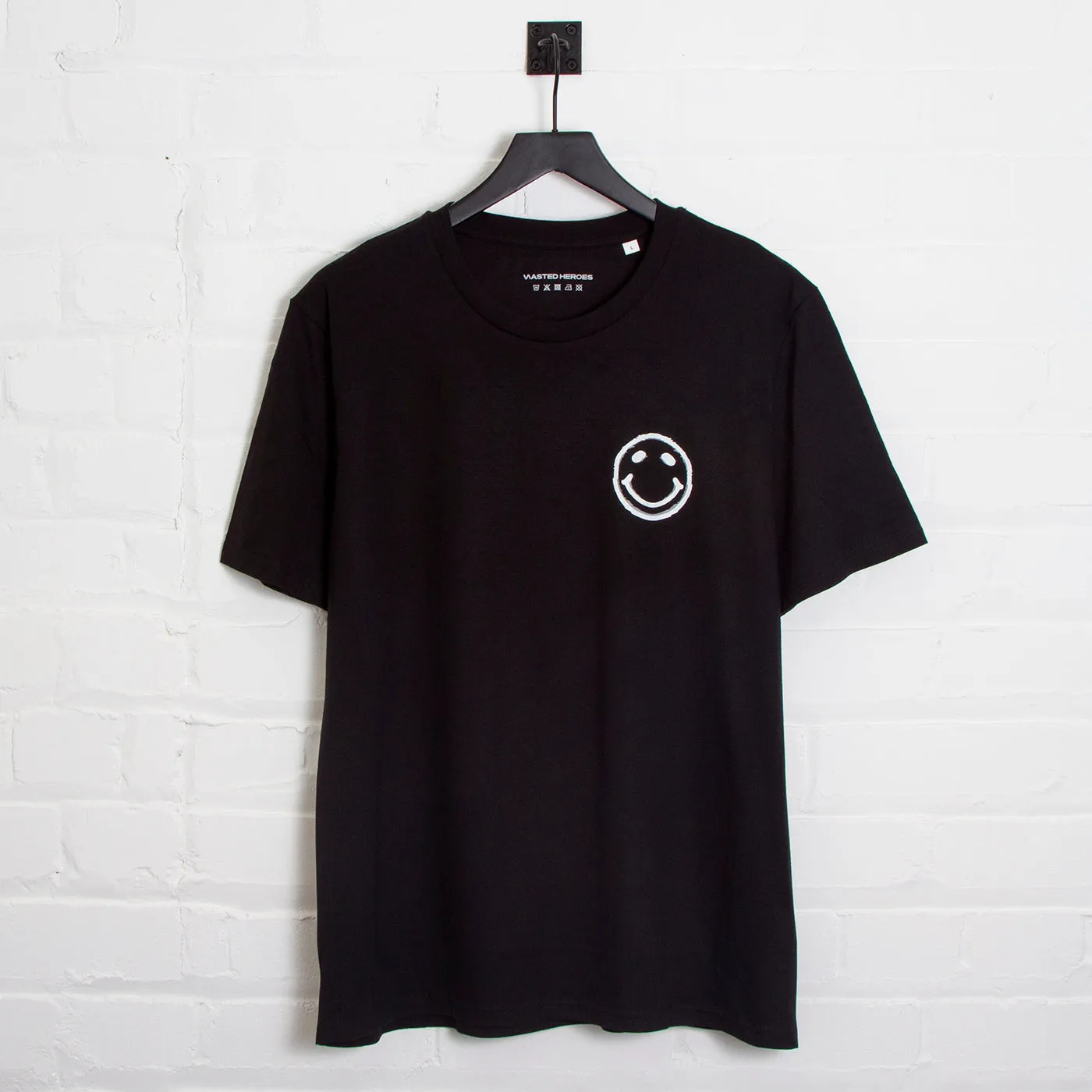 Side Smiley Flash - Tshirt - Black