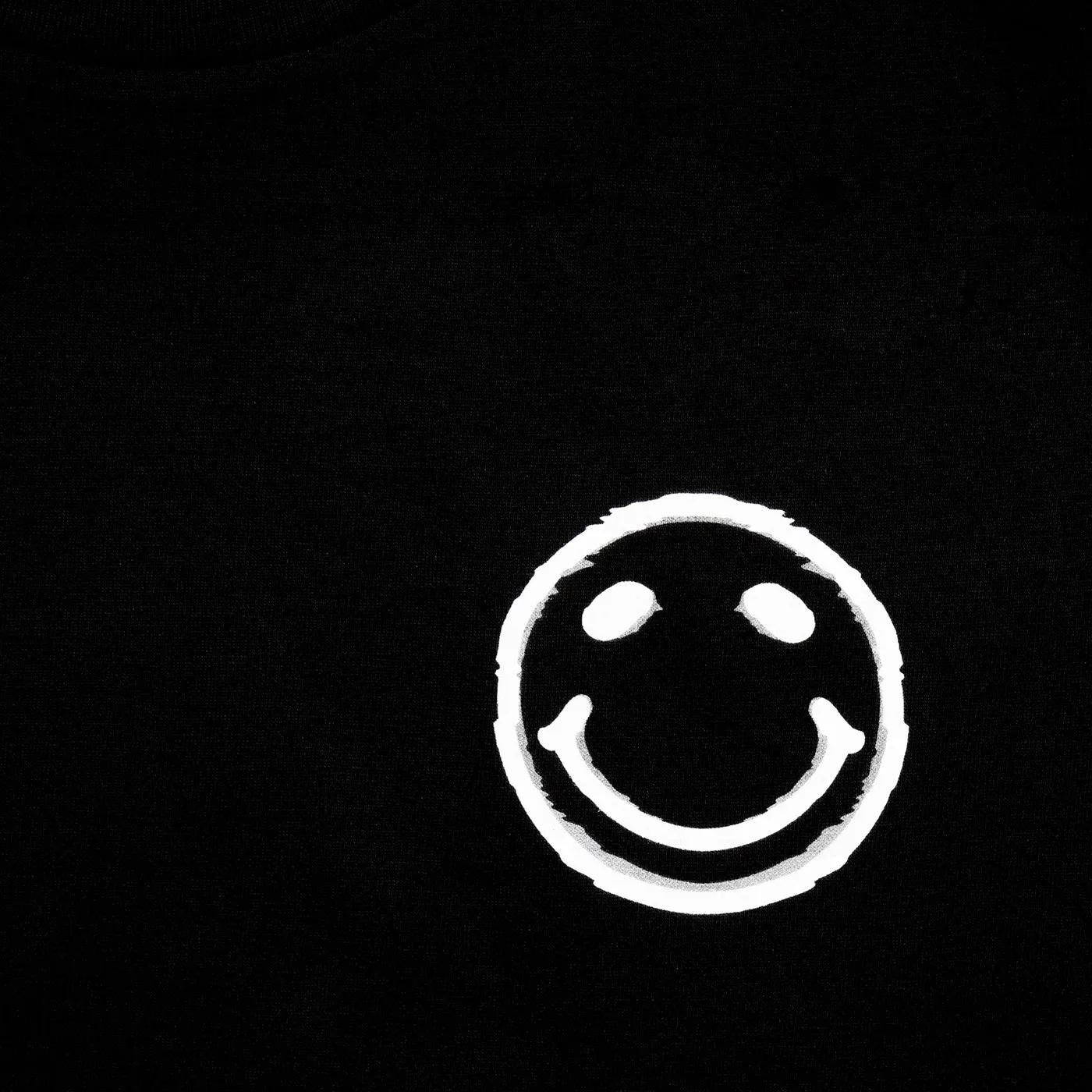 Side Smiley Flash - Tshirt - Black