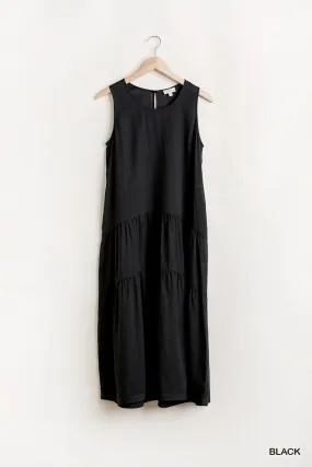 Sleeveless Tier Maxi Dress With Back Keyhole