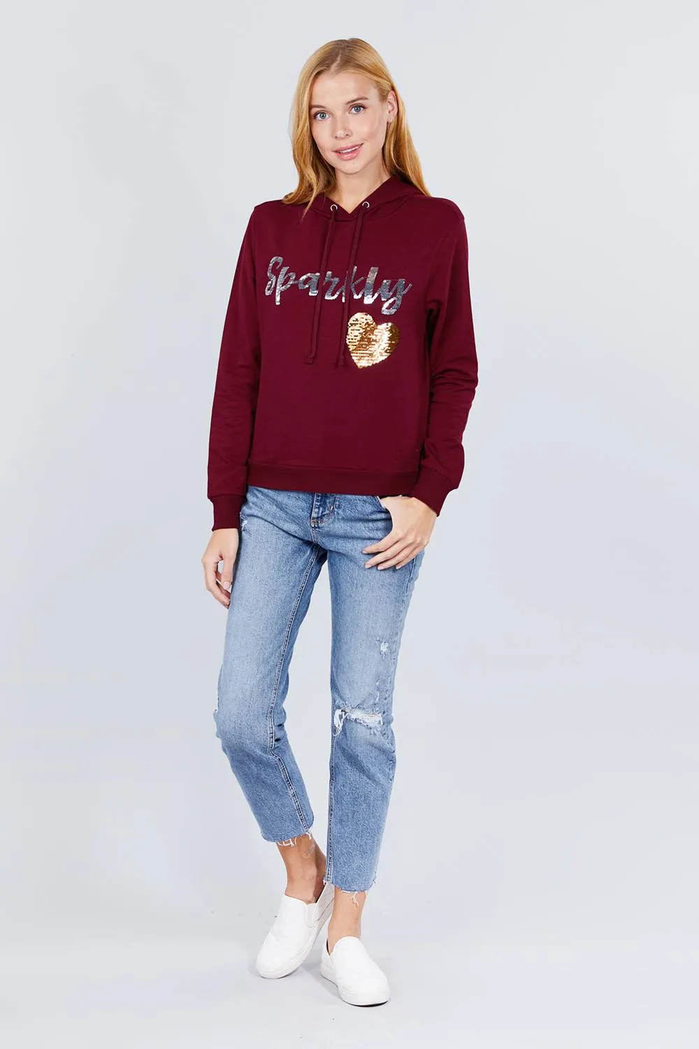 Sparkly Sequins Hoodie Pullover