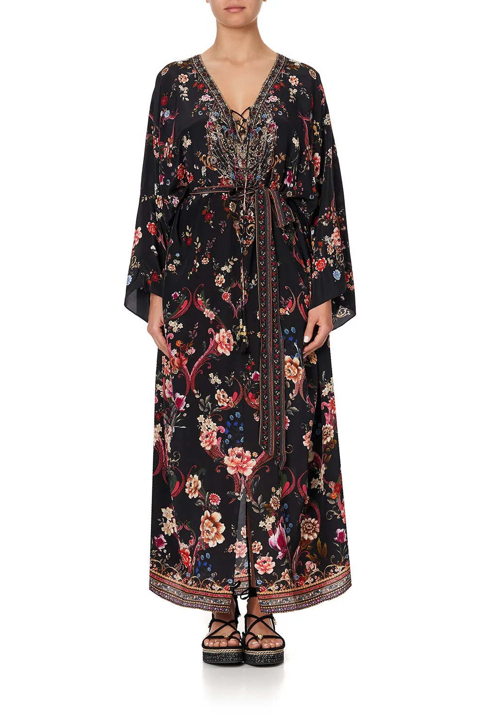 SPLIT HEM LACE UP KAFTAN A GIRL LIKE YOU