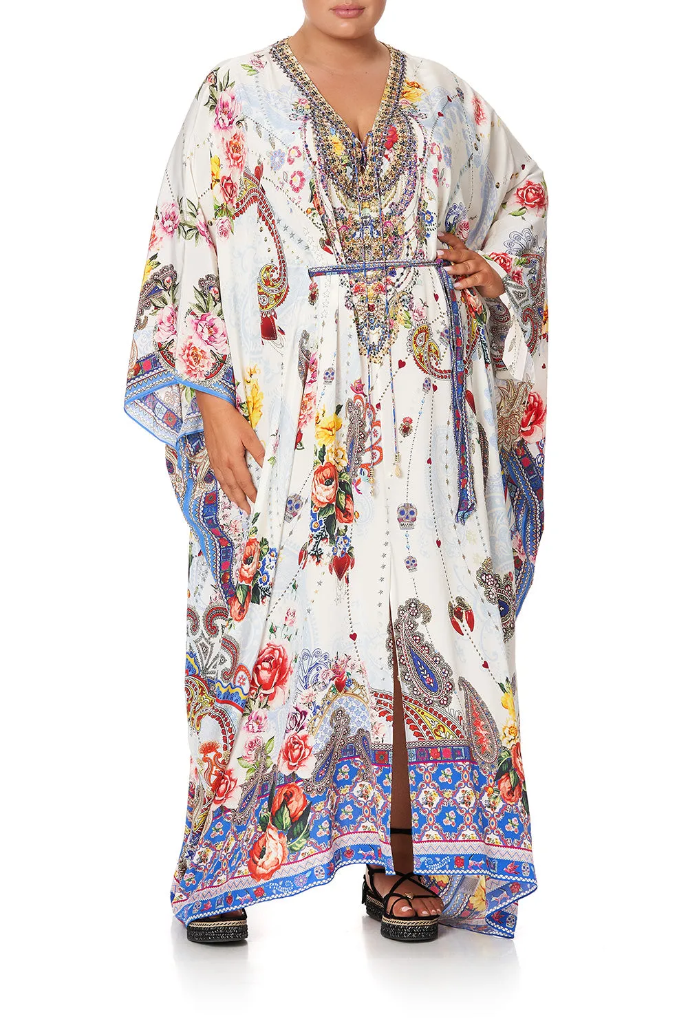 SPLIT HEM LACE UP KAFTAN FRIDA FREEDOM