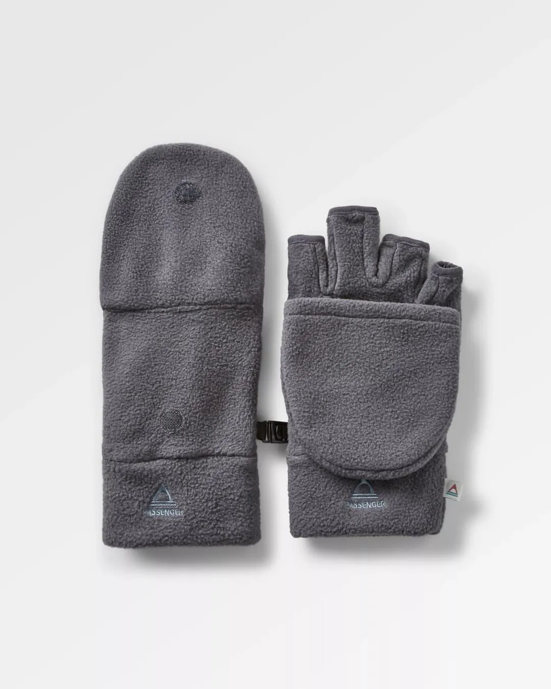 Stem Recycled Polar Convertible Mittens - Charcoal