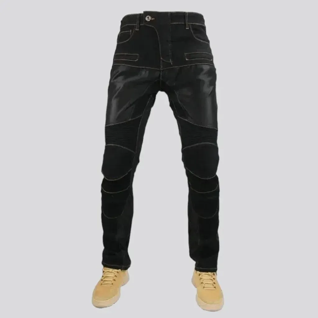 Super heavyweight men's moto jeans