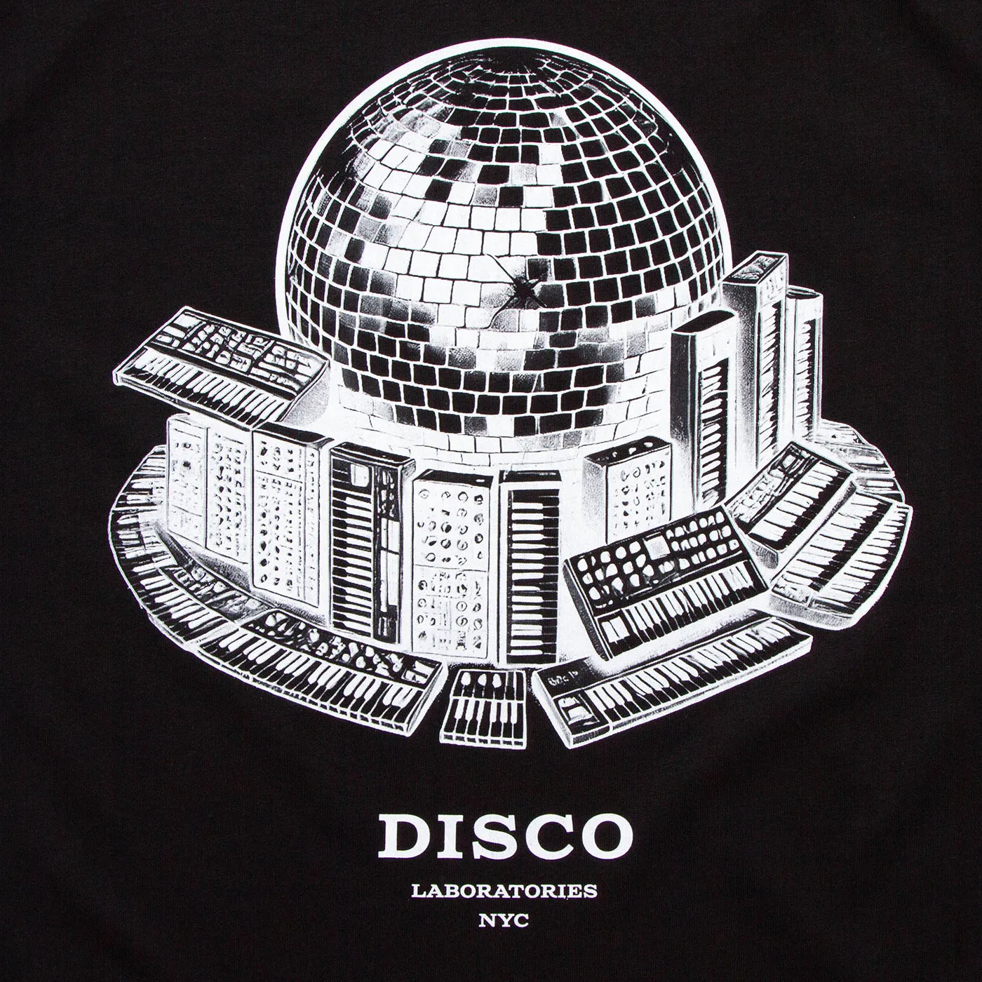 Synthesizer Disco Labs NYC Back Print - Tshirt - Black