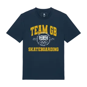 Team GB Skateboarding Varsity Navy T-Shirt