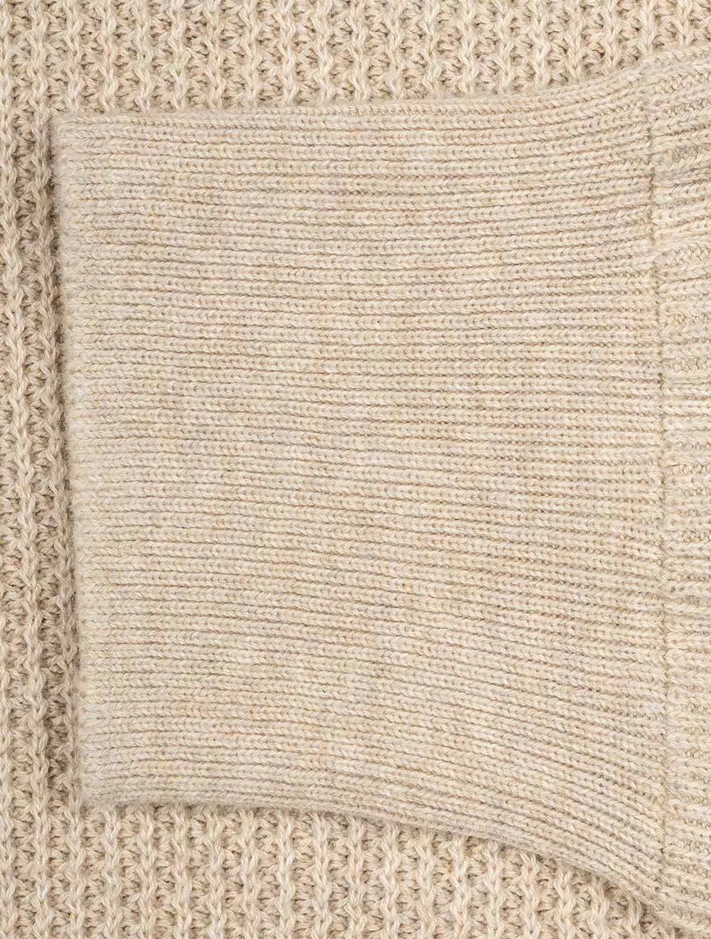 Textured Crewneck Jumper Khaki Tan