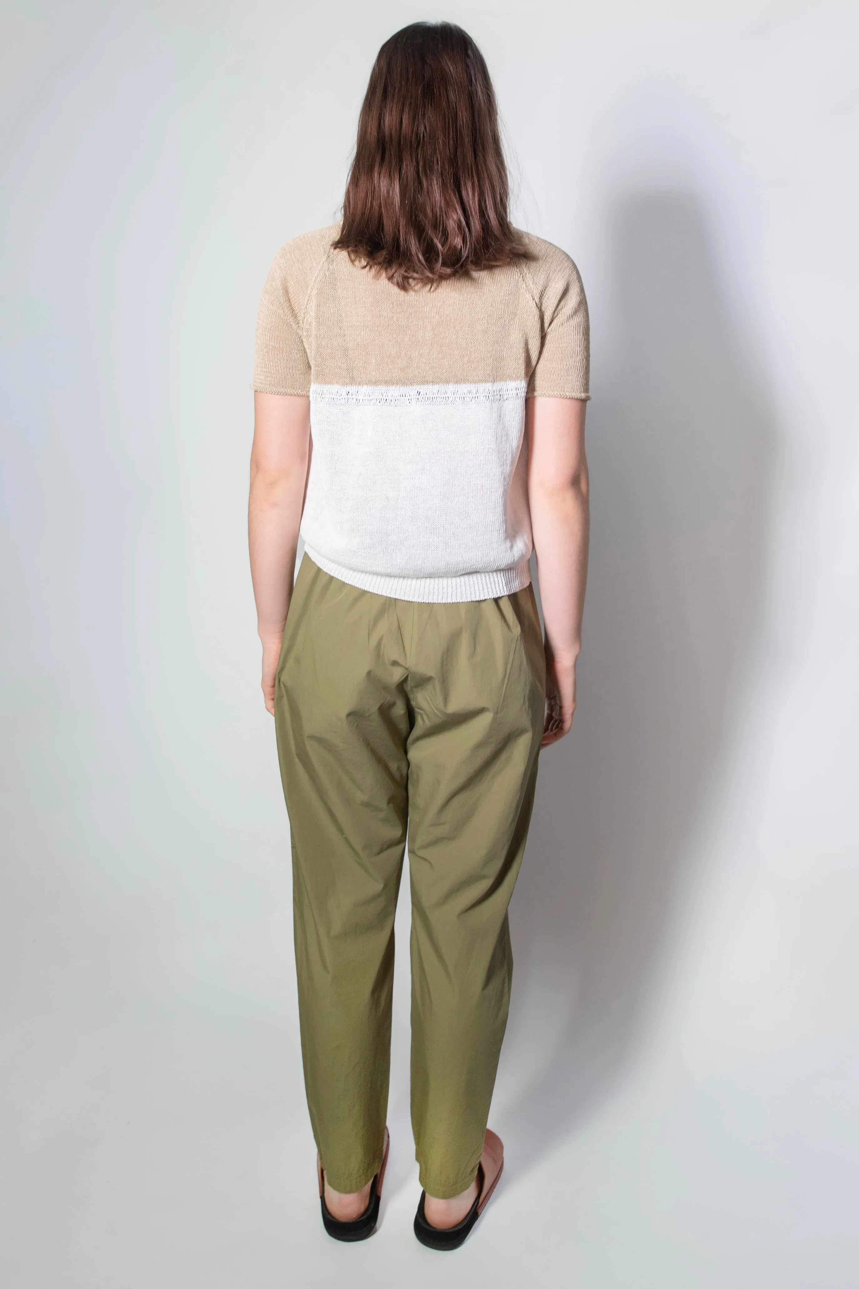 Transit Par Such Textured knit Tee in Camel Combo