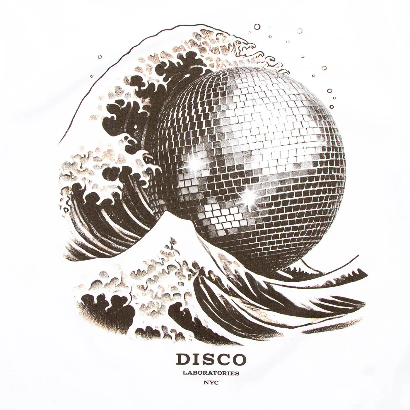 Tsunami Disco Labs NYC Front Print - Tshirt - White