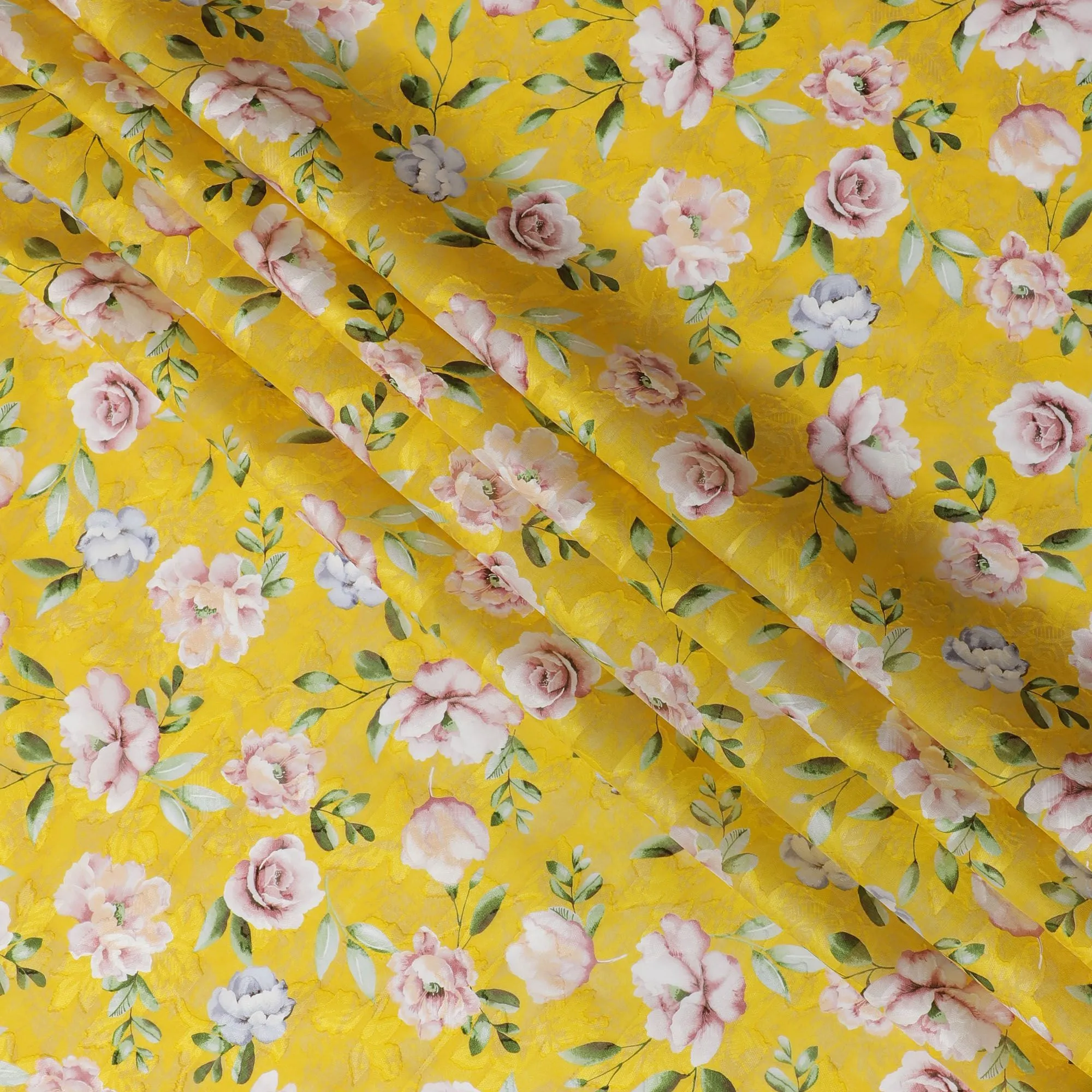 Uragiri Cotton Voile Fabric - Sunny Floral Print, 110 cm Wide, Authentic Japanese-D17720