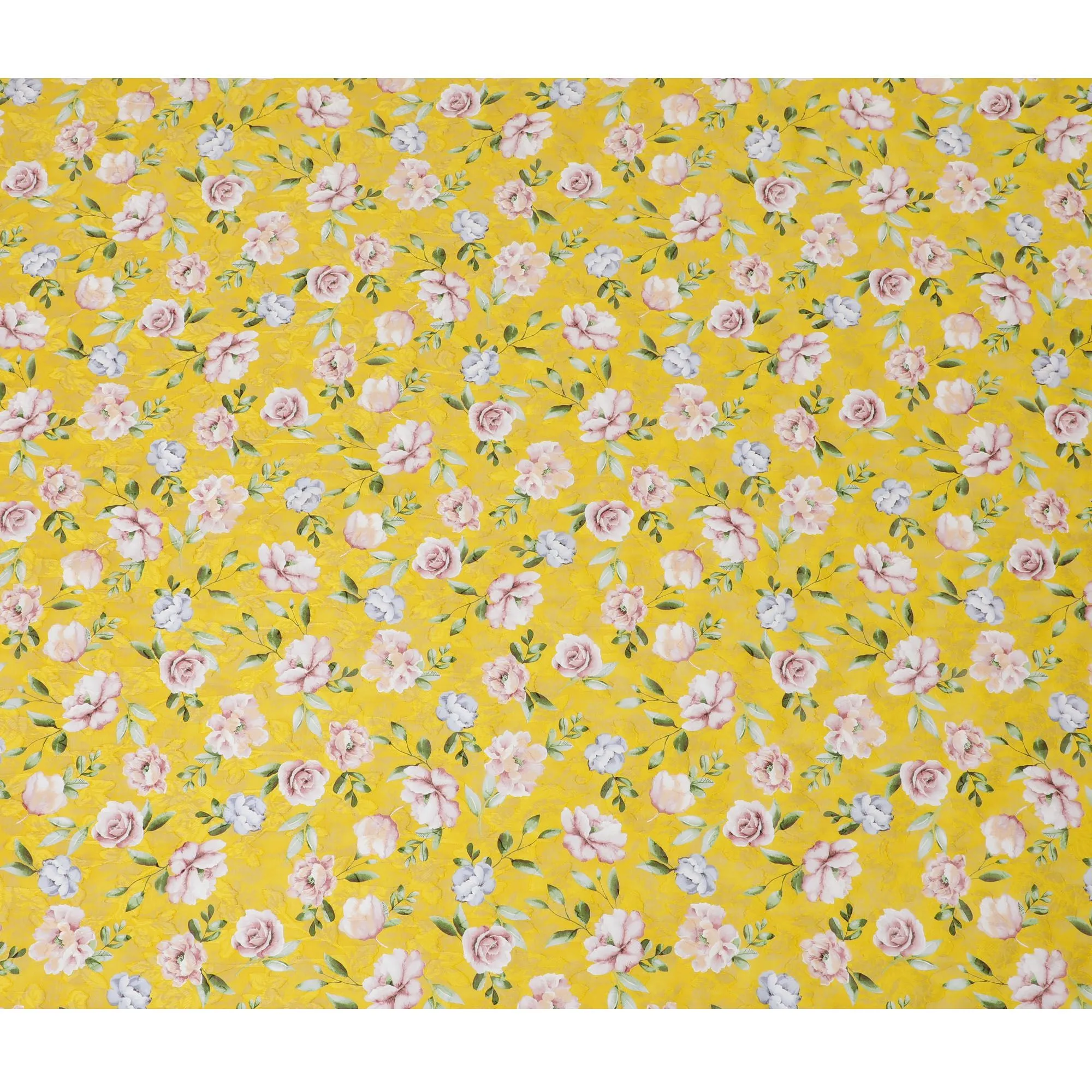 Uragiri Cotton Voile Fabric - Sunny Floral Print, 110 cm Wide, Authentic Japanese-D17720