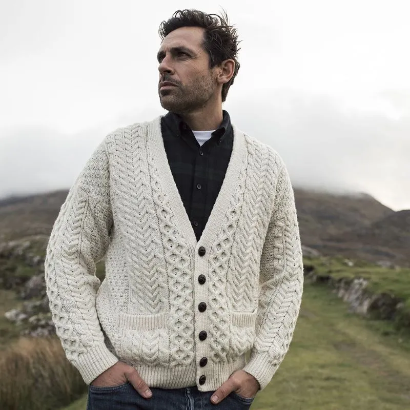 V Neck Irish Men's Cardigan