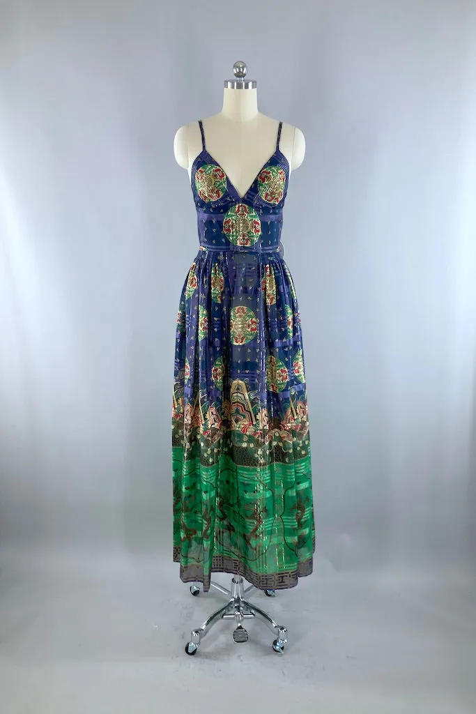 Vintage Chinese Dragon Evening Dress