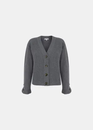 WHISPER WOOLEN CARDIGAN GRAPHITE