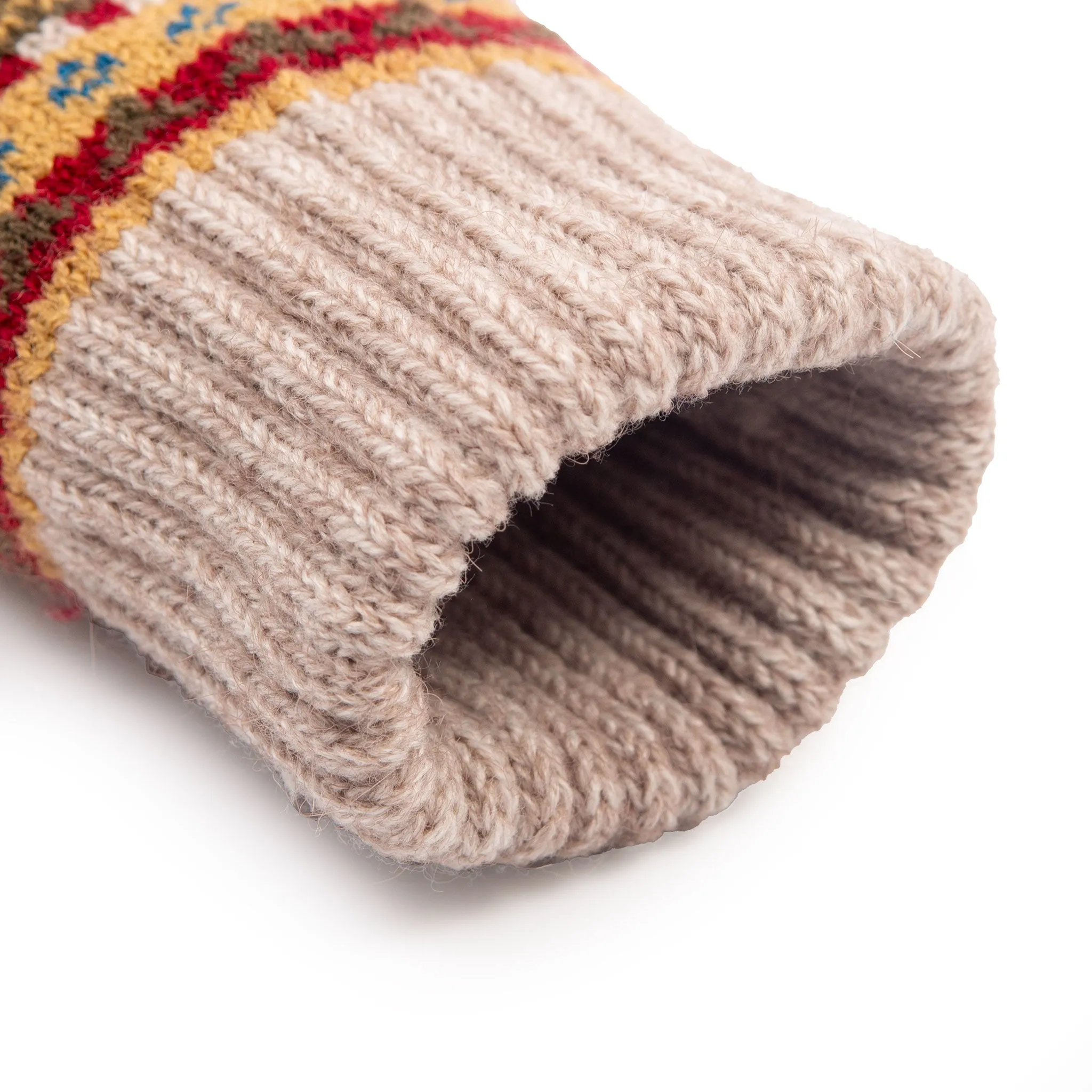 Women’s Fingerless Jacquard Fair Isle Knitted Gloves