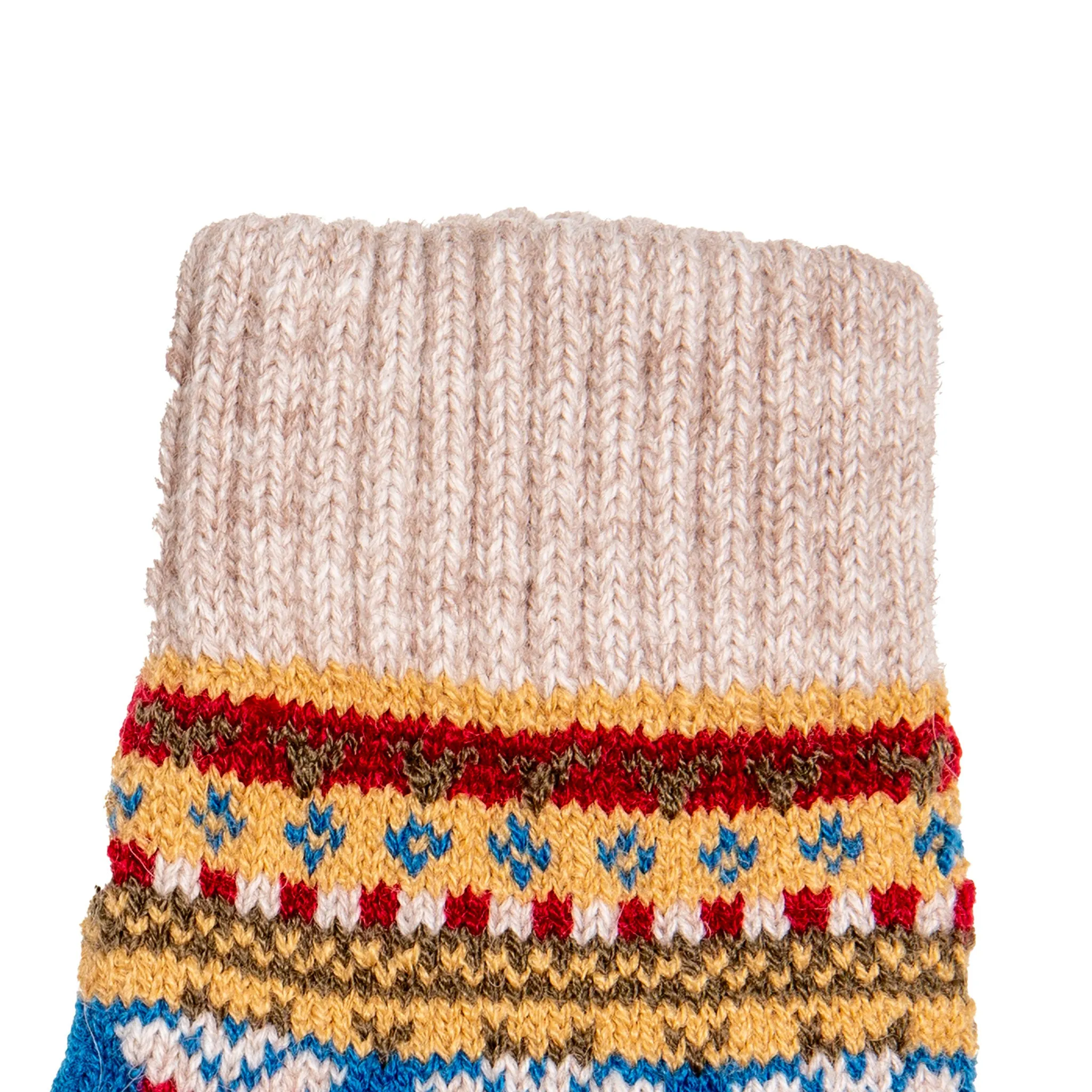 Women’s Fingerless Jacquard Fair Isle Knitted Gloves