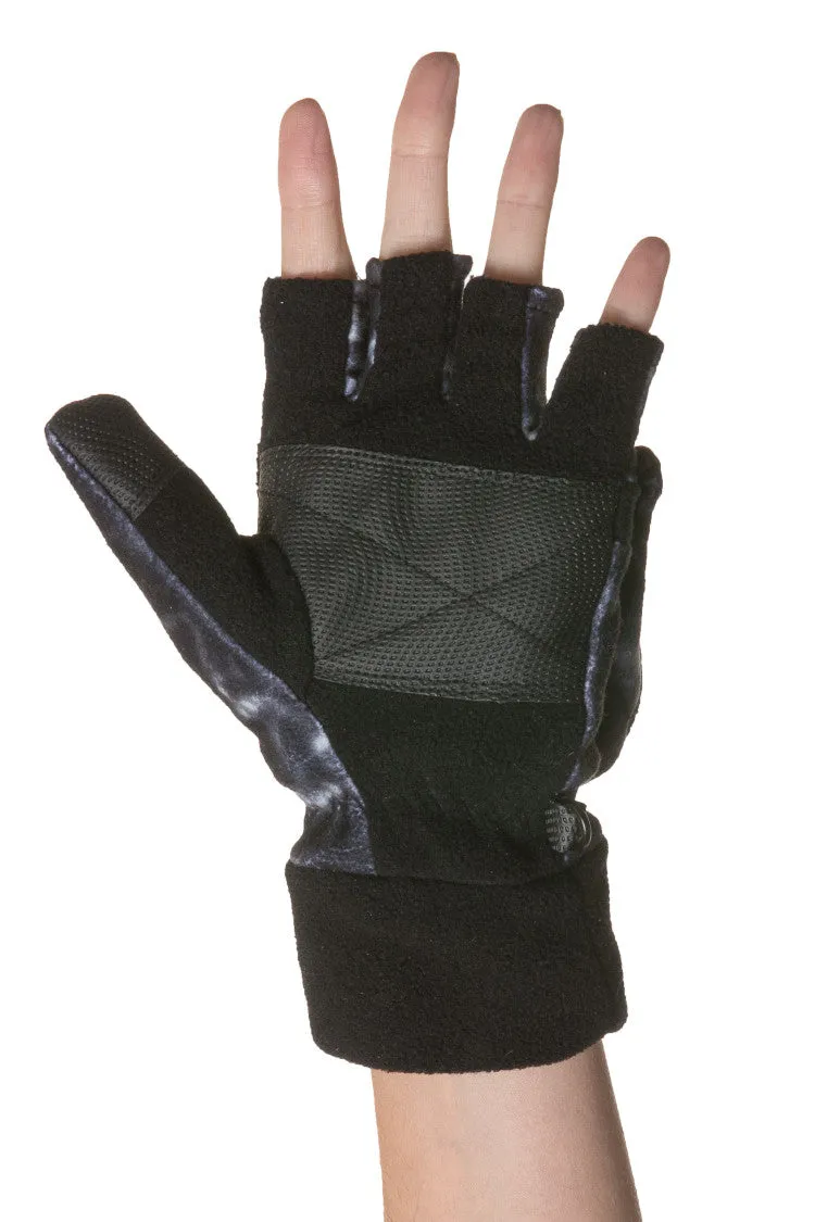 Womens Polar Fleece Fingerless Glove Mitten | Aqua Design