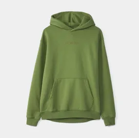 Wordmark Fleece Pullover Mens Hoodie (Olive)